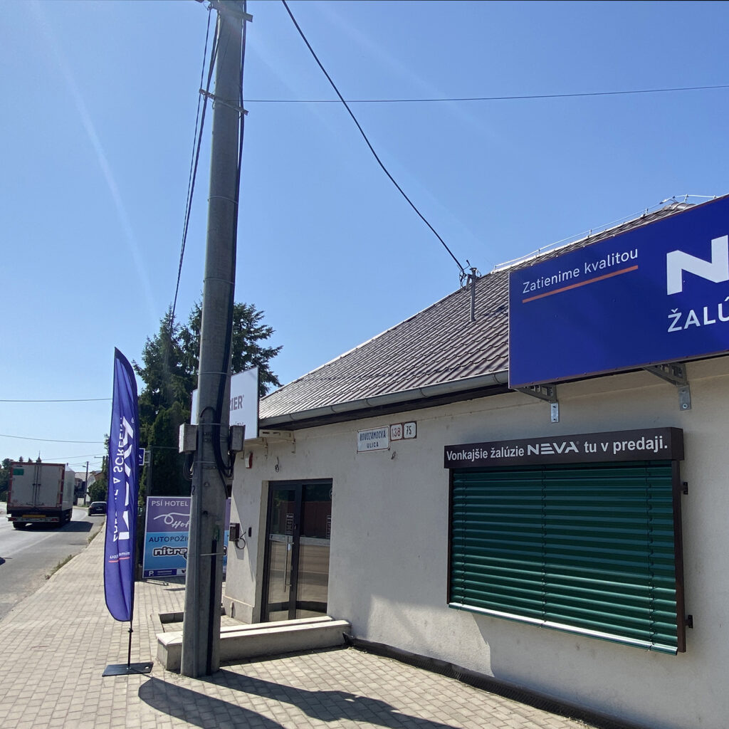 Pohľad na predajňu firmy EXTERIER SVK