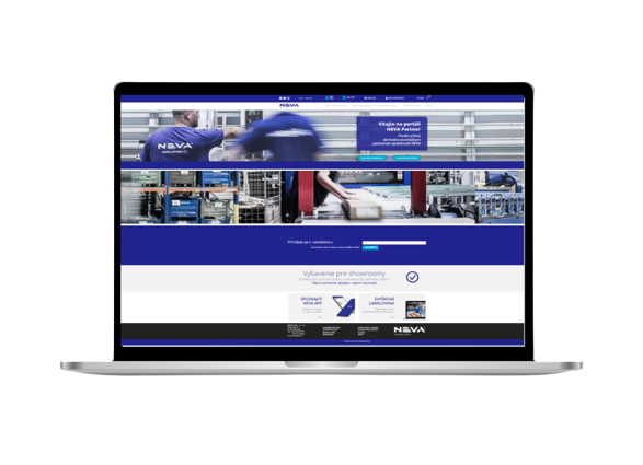 Web partnerskej zóny na obrazovke notebooku