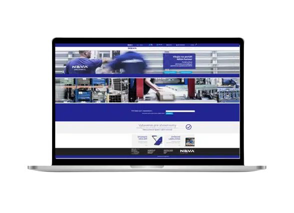 Web partnerskej zóny na obrazovke notebooku