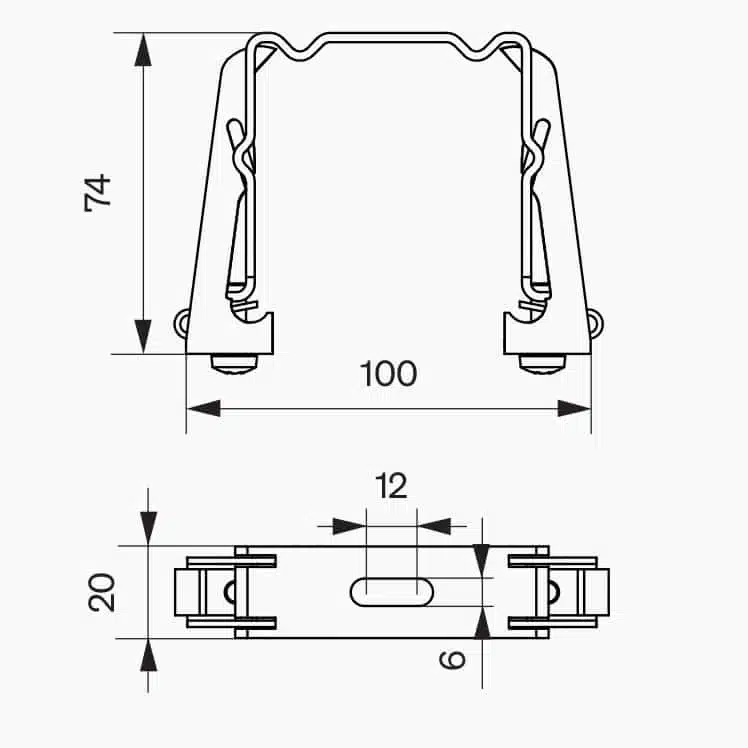 Držiak R1 - držiak horného profilu žalúzie NEVA