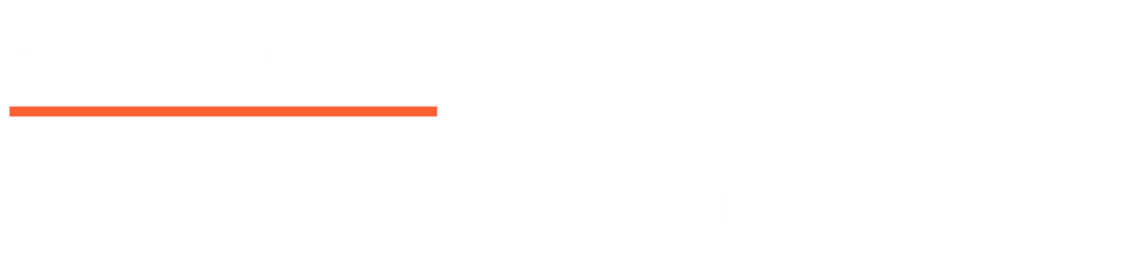 Slogan Zatienime kvalitou a logo NEVA biele