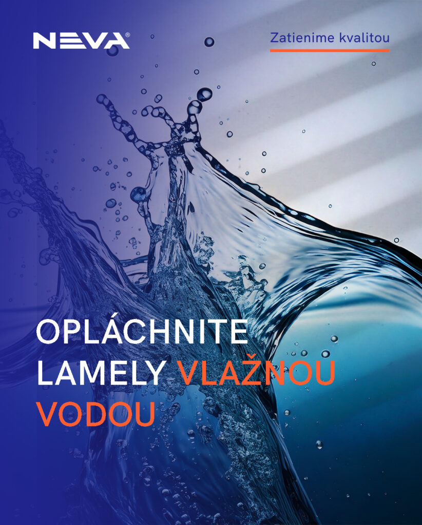 Vlažná voda na opláchnutie žalúzií