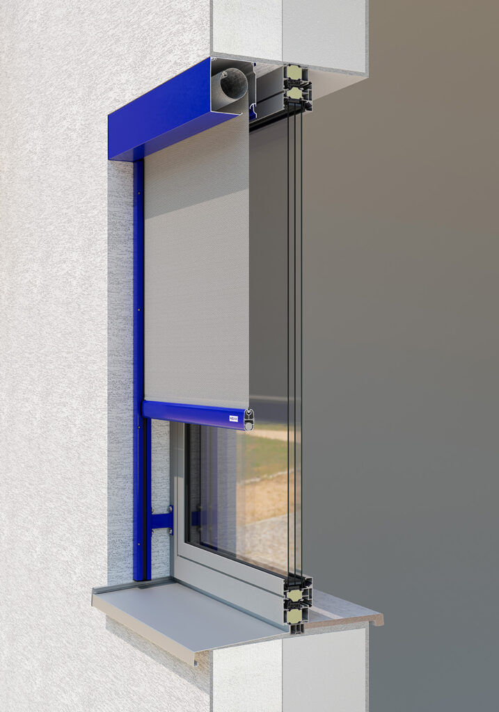 Montáž screenovej rolety na rám okna na konzoly