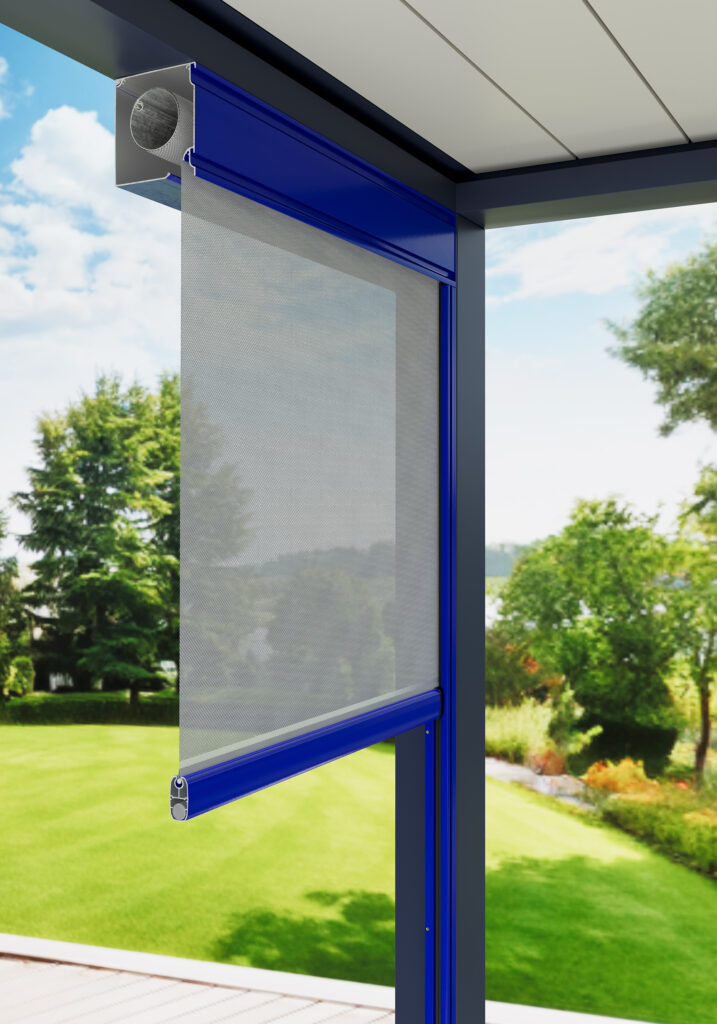screenová roleta NEVA ZIP135 na pergole