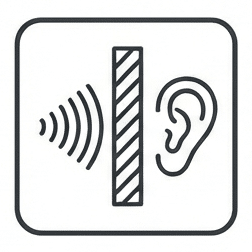 piktogram - ochrana pred hlukom z ulice