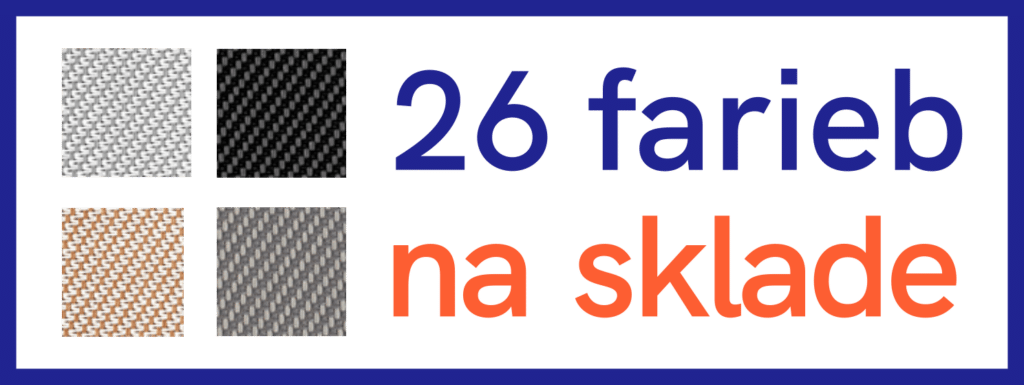 26 farieb pre lankové screenové rolety NEVA